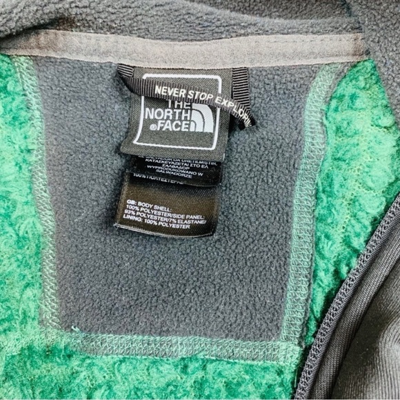THE NORTH FACE Malbec Grizzly Pack Polartek Fleece Full Zip Jacket in Green XL - Picture 12 of 14